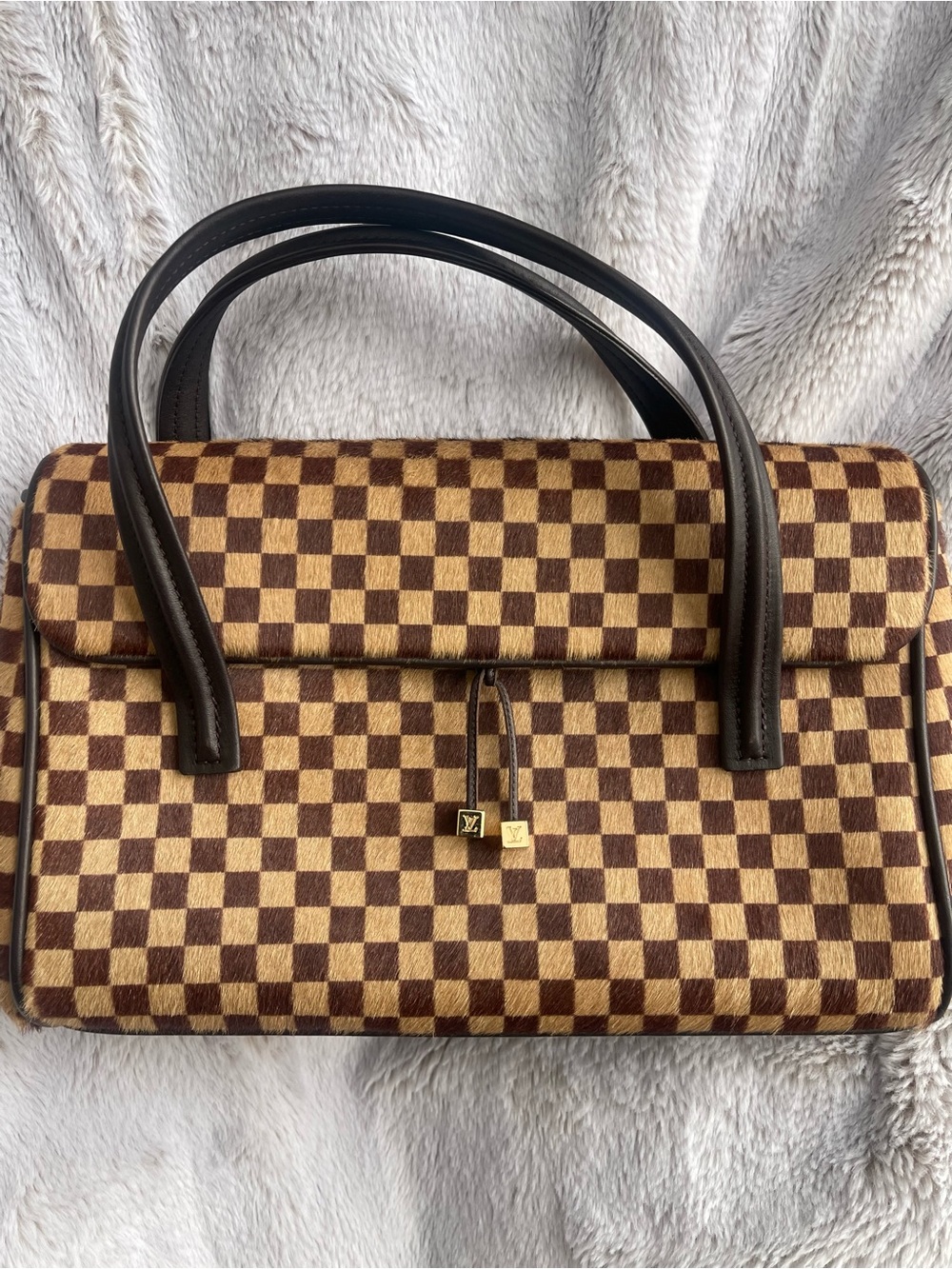 Louis Vuitton Ponyhair Sauvage Lionne Top-Handle Bag in Brown and Tan